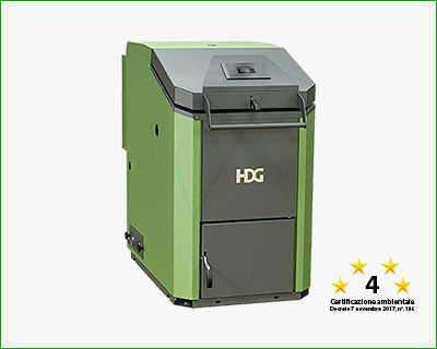 HDG EURO 30 - Caldaia a legna con carico dall'alto e gassificazione a fiamma assiale